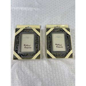 Lot Of 2 The Weston Gallery Pewter 2 x 3 Frame Open Vine Border NEW‎ Very Pretty